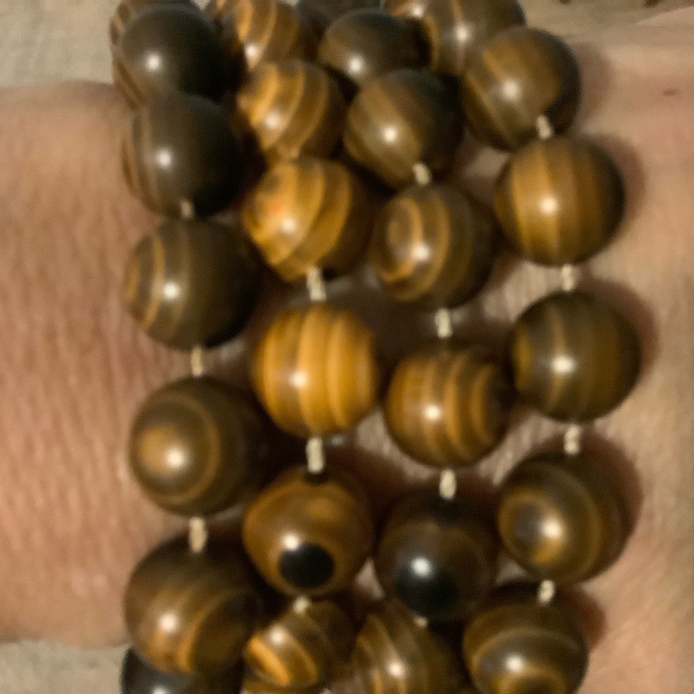 Wood bead necklace
